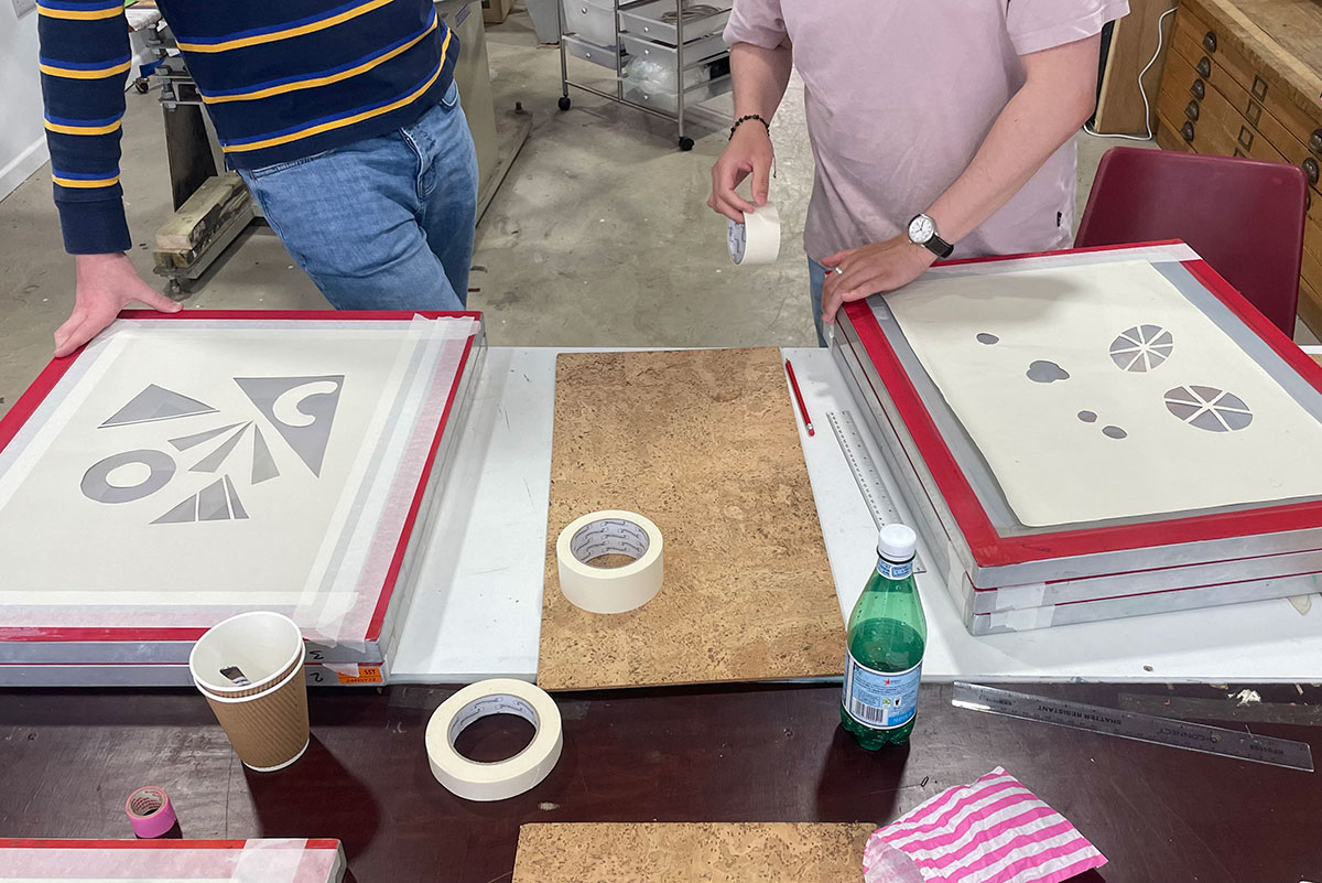 Paper cut screens set-up